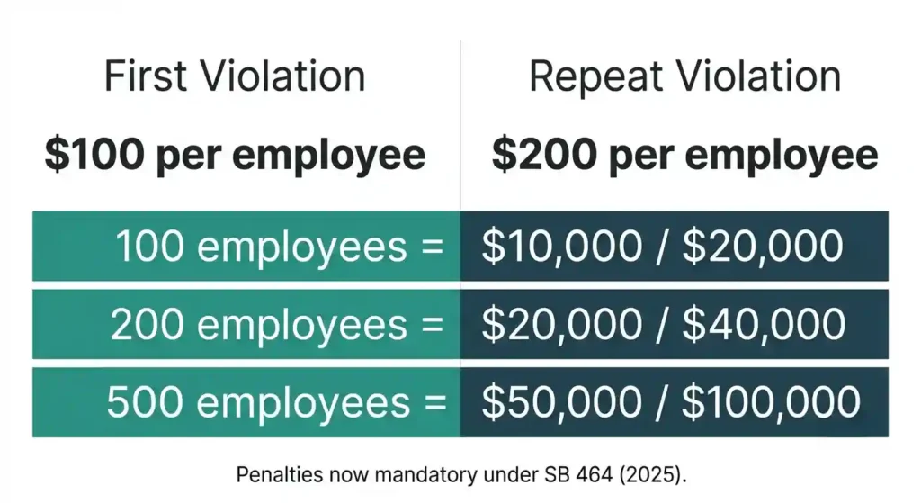 Comparison table of California Payroll Employee Report versus Labor Contractor Employee Report requirements for 2026
