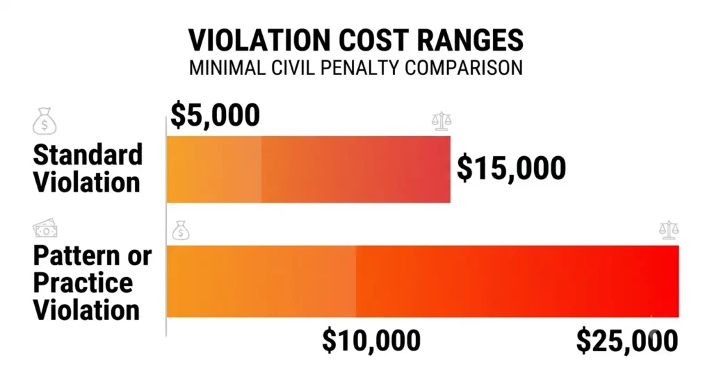 California willful misclassification penalty amounts showing ,000 to ,000 per violation