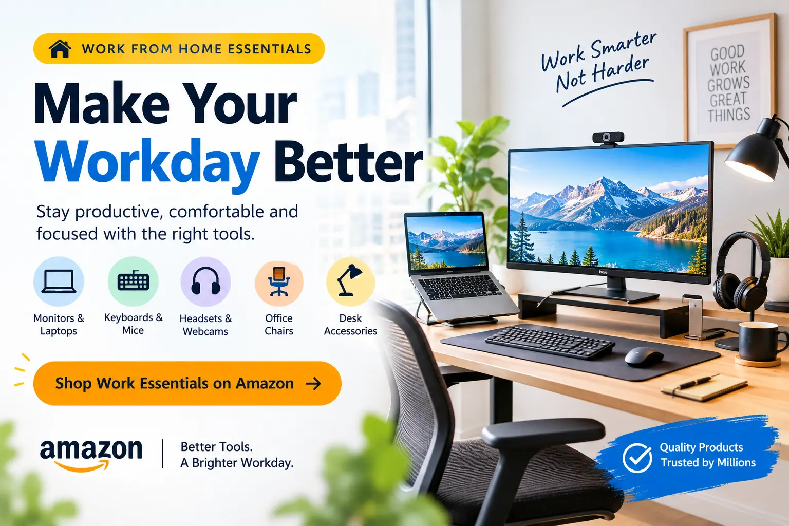 Make Your Workday Better with work-from-home office essentials
